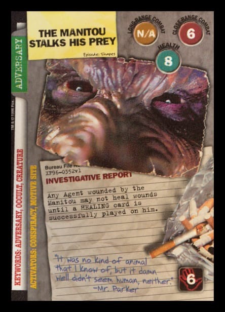 X-Files CCG | The Manitou Stalks His Prey XF96-0352v1  | The Nerd Merchant