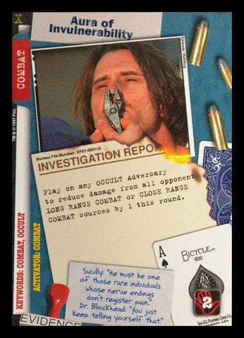 X-Files CCG | Aura of Invulnerability XF97-0001v2  | The Nerd Merchant