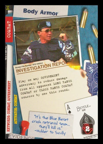 X-Files CCG | Body Armor XF97-0020v2  | The Nerd Merchant