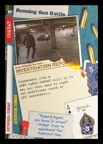 X-Files CCG | Running Gun Battle XF97-0022v2  | The Nerd Merchant
