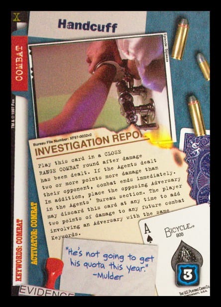 X-Files CCG | Handcuff XF97-0032v2  | The Nerd Merchant