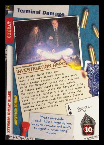 X-Files CCG | Terminal Damage XF97-0035v2  | The Nerd Merchant