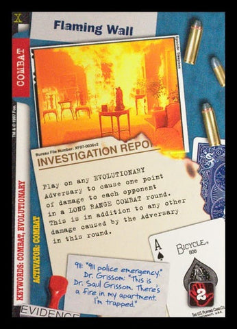 X-Files CCG | Flaming Wall XF97-0036v2  | The Nerd Merchant