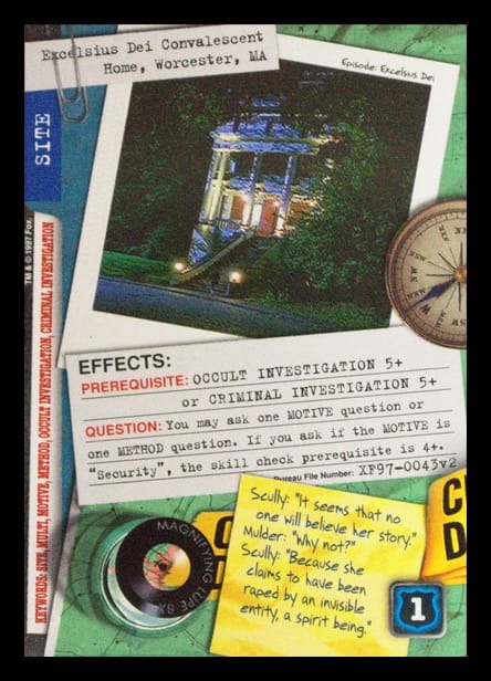 X-Files CCG | Excelsis Dei Convalescent Home, Worcester, MA XF97-0043v2  | The Nerd Merchant