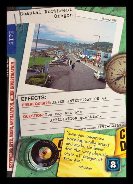 X-Files CCG | Coastal Northwest Oregon XF97-0046v2  | The Nerd Merchant