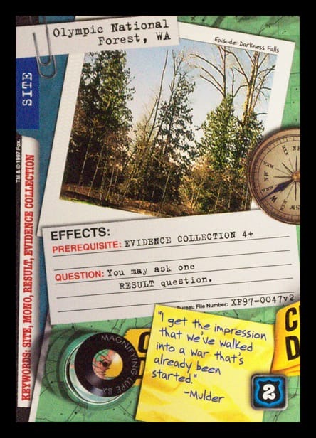 X-Files CCG | Olympic National Forest, WA XF97-0047v2  | The Nerd Merchant