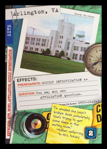 X-Files CCG | Arlington, VA. XF97-0048v2  | The Nerd Merchant