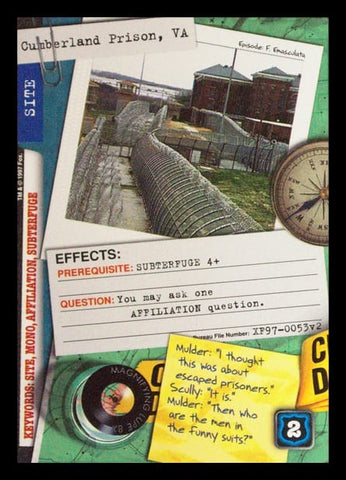X-Files CCG | Cumberland Prison, VA XF97-0053v2  | The Nerd Merchant