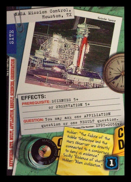 X-Files CCG | NASA Mission Control, Houston, TX XF97-0056v2  | The Nerd Merchant