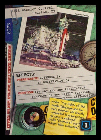 X-Files CCG | NASA Mission Control, Houston, TX XF97-0056v2  | The Nerd Merchant