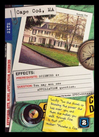 X-Files CCG | Cape Cod, MA XF97-0064v2  | The Nerd Merchant
