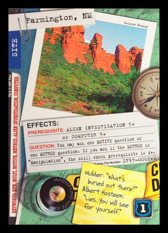 X-Files CCG | Farmington, NM XF97-0066v2  | The Nerd Merchant