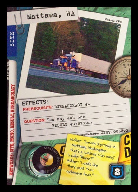 X-Files CCG | Mattawa, WA XF97-0068v2  | The Nerd Merchant