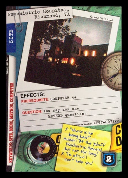 X-Files CCG | Psychiatric Hospital, Richmond, VA XF97-0071v2  | The Nerd Merchant