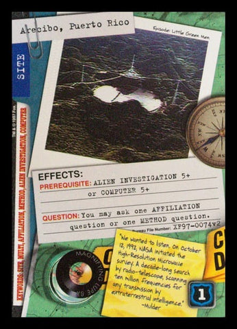 X-Files CCG | Arecibo, Puerto Rico XF97-0074v2  | The Nerd Merchant