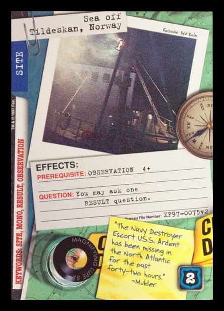 X-Files CCG | Sea off Tildeskan, Norway XF97-0075v2  | The Nerd Merchant