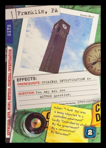 X-Files CCG | Franklin, PA XF97-0079v2  | The Nerd Merchant