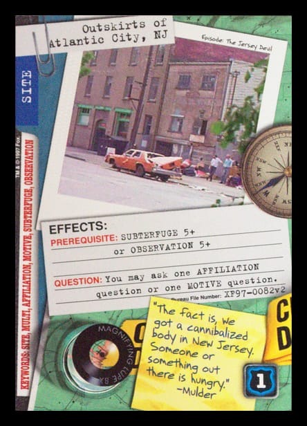 X-Files CCG | Outskirts of Atlantic City, NJ XF97-0082v2  | The Nerd Merchant