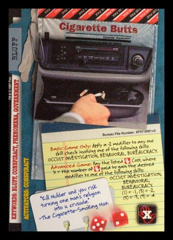 X-Files CCG | Cigarette Butts XF97-0091v2  | The Nerd Merchant