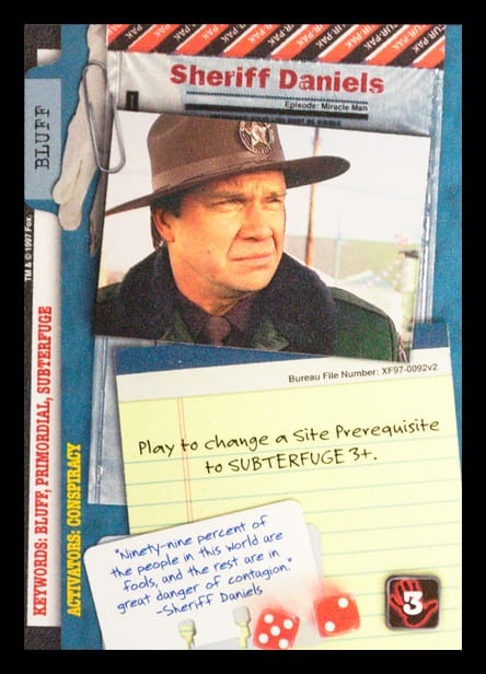 X-Files CCG | Sheriff Daniels XF97-0092v2  | The Nerd Merchant