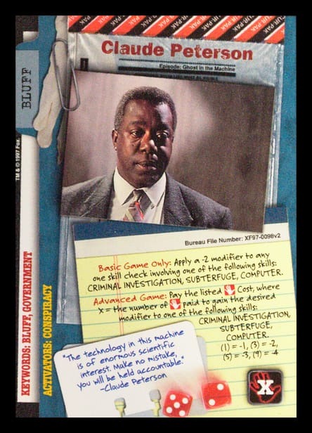 X-Files CCG | Claude Peterson XF97-0098v2  | The Nerd Merchant