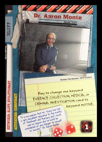 X-Files CCG | Dr. Aaron Monte XF97-0102v2  | The Nerd Merchant