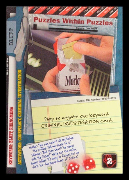 X-Files CCG | Puzzles Within Puzzles XF97-0111v2  | The Nerd Merchant