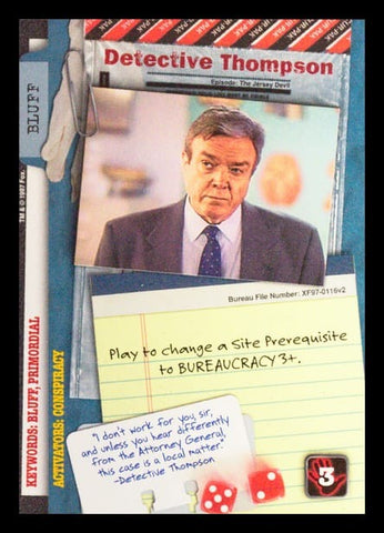 X-Files CCG | Detective Thompson XF97-0116v2  | The Nerd Merchant