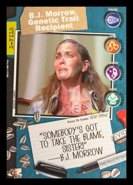 X-Files CCG | B.J. Morrow, Genetic Trait Recipient XF97-0119v2  | The Nerd Merchant
