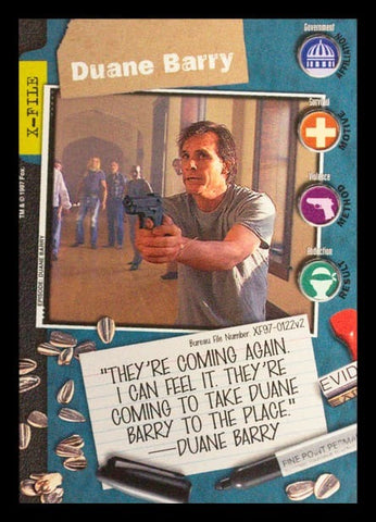 X-Files CCG | Duane Barry XF97-0122v2  | The Nerd Merchant
