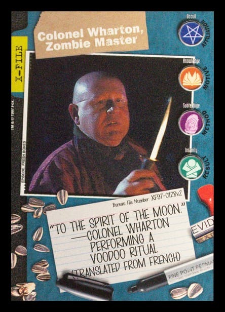 X-Files CCG | Colonel Wharton, Zombie Master XF97-0128v2  | The Nerd Merchant