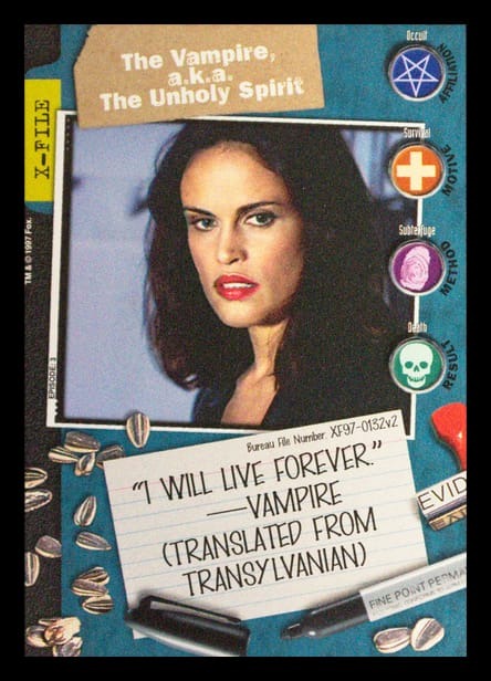 X-Files CCG | The Vampire, a.k.a. The Unholy Spirit XF97-0132v2  | The Nerd Merchant