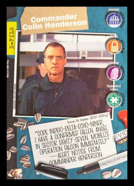 X-Files CCG | Commander Colin Henderson XF97-0140v2  | The Nerd Merchant