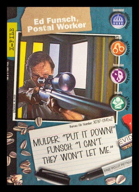 X-Files CCG | Ed Funsch, Postal Worker XF97-0145v2  | The Nerd Merchant