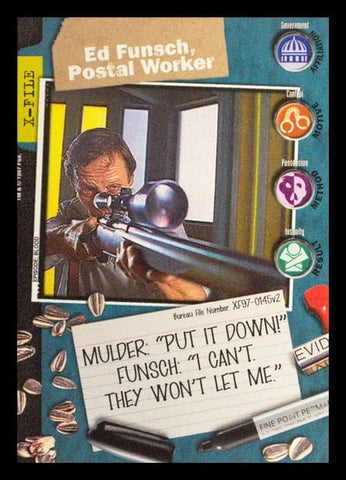 X-Files CCG | Ed Funsch, Postal Worker XF97-0145v2  | The Nerd Merchant
