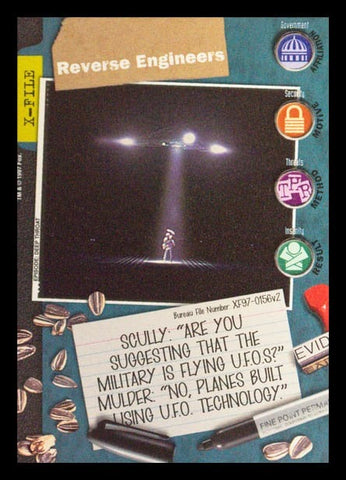 X-Files CCG | Reverse Engineers XF97-0156v2  | The Nerd Merchant