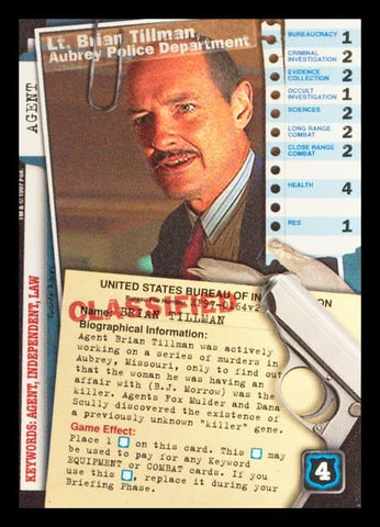 X-Files CCG | Lt. Brian Tillman, Aubry Police Department XF97-0164v2  | The Nerd Merchant