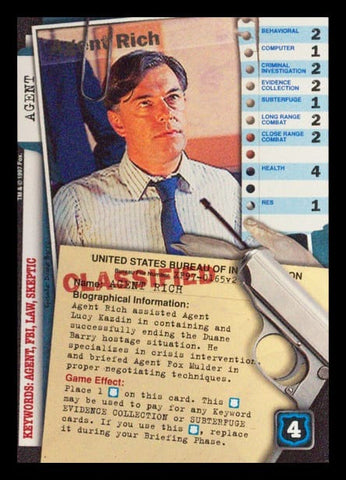X-Files CCG | Agent Rich XF97-0165v2  | The Nerd Merchant