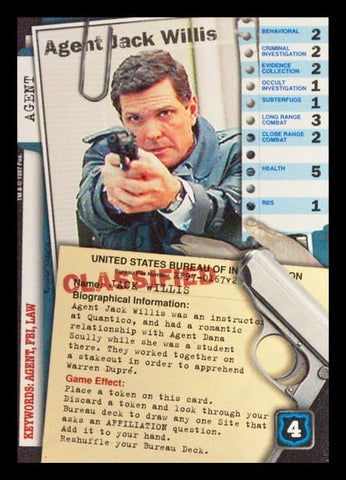 X-Files CCG | Agent Jack Willis XF97-0167v2  | The Nerd Merchant