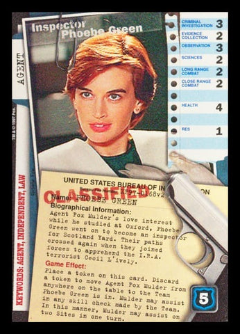 X-Files CCG | Inspector Phoebe Green XF97-0168v2  | The Nerd Merchant