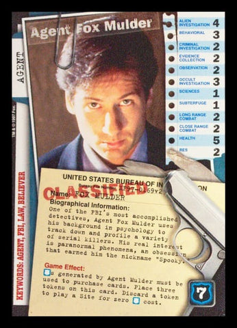 X-Files CCG | Agent Fox Mulder XF97-0169v2  | The Nerd Merchant