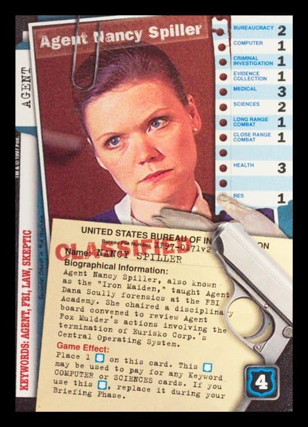 X-Files CCG | Agent Nancy Spiller XF97-0171v2  | The Nerd Merchant