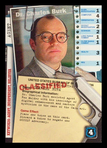 X-Files CCG | Dr. Charles Burk XF97-0175v2  | The Nerd Merchant