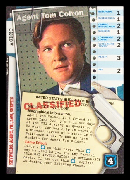 X-Files CCG | Agent Tom Colton XF97-0176v2  | The Nerd Merchant