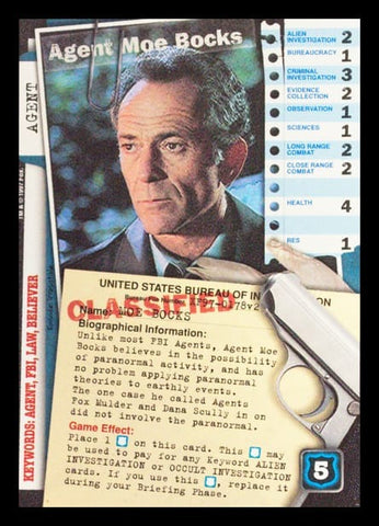 X-Files CCG | Agent Moe Bocks XF97-0178v2  | The Nerd Merchant