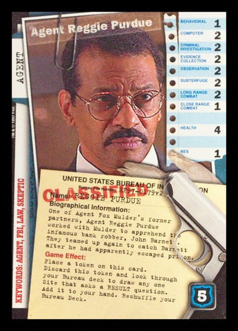 X-Files CCG | Agent Reggie Purdue XF97-0179v2  | The Nerd Merchant