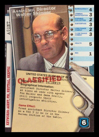 X-Files CCG | Assistant Director Walter Skinner XF97-0180v2  | The Nerd Merchant
