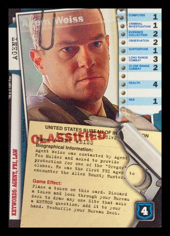 X-Files CCG | Agent Weiss XF97-0181v2  | The Nerd Merchant