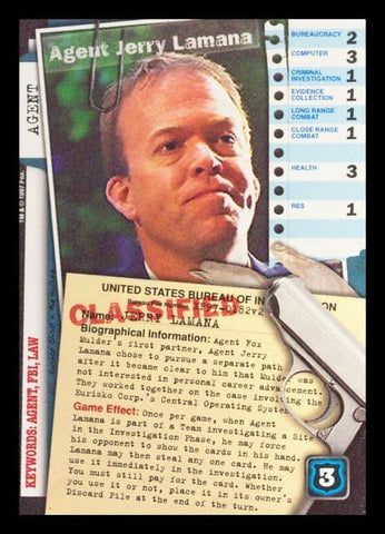 X-Files CCG | Agent Jerry Lamana XF97-0182v2  | The Nerd Merchant