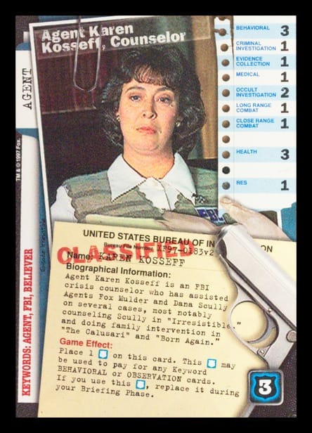 X-Files CCG | Agent Karen Kosseff, Counselor XF97-0183v2  | The Nerd Merchant